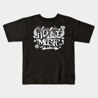 HOUSE MUSIC  - Graffiti Steez (grey/white) Kids T-Shirt